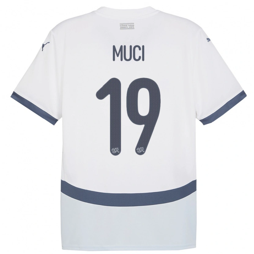 Danxen Mujer Camiseta Suiza Nikolas Muci #19 Blanco 2ª Equipación 24-26 La Camisa México