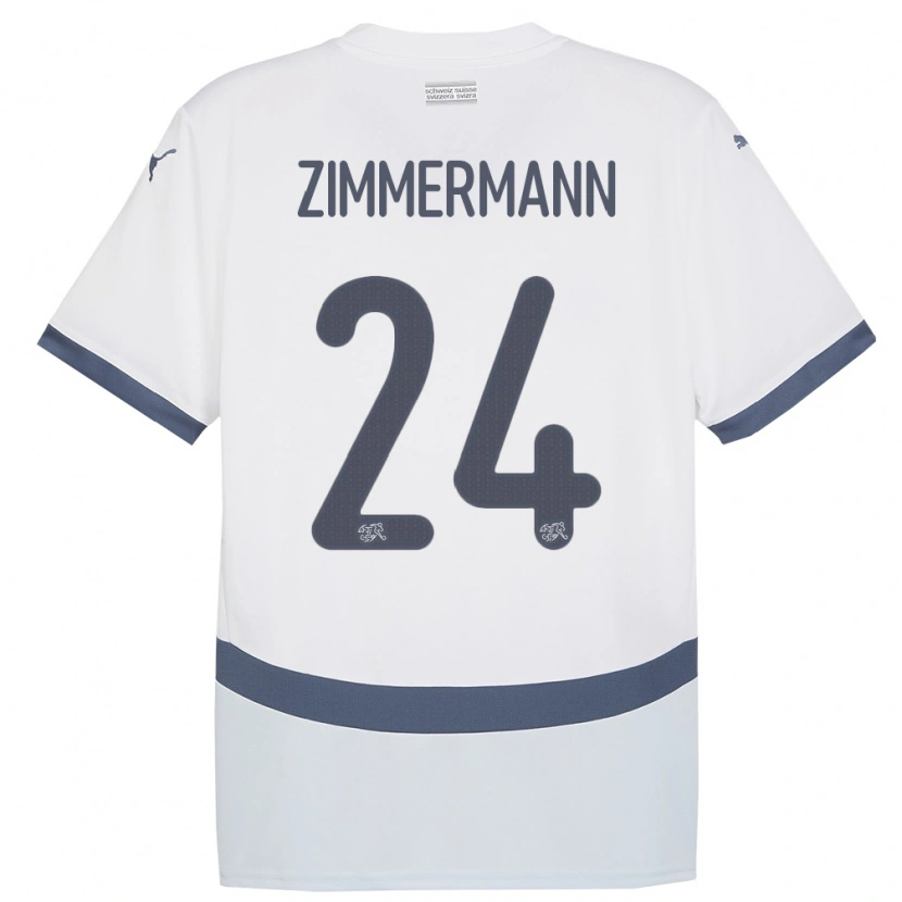 Danxen Mujer Camiseta Suiza Mio Zimmermann #24 Blanco 2ª Equipación 24-26 La Camisa México