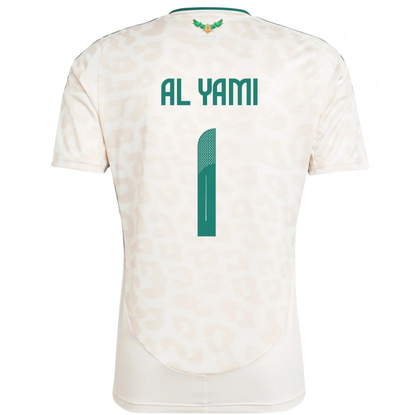 Danxen Mujer Camiseta Arabia Saudita Mohammed Al-Yami #1 Blanco 2ª Equipación 24-26 La Camisa México