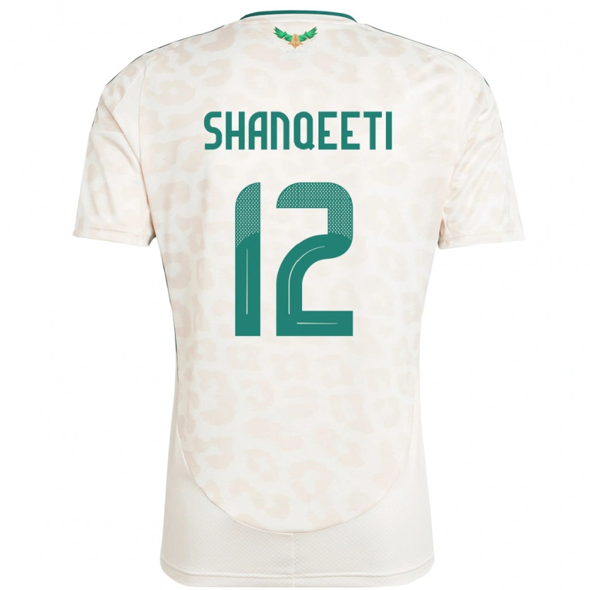 Danxen Mujer Camiseta Arabia Saudita Muhannad Shanqeeti #12 Blanco 2ª Equipación 24-26 La Camisa México