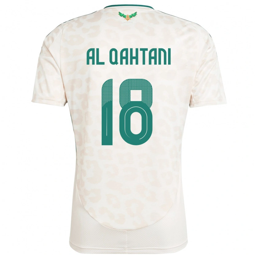 Danxen Mujer Camiseta Arabia Saudita Mohammed Al-Qahtani #18 Blanco 2ª Equipación 24-26 La Camisa México