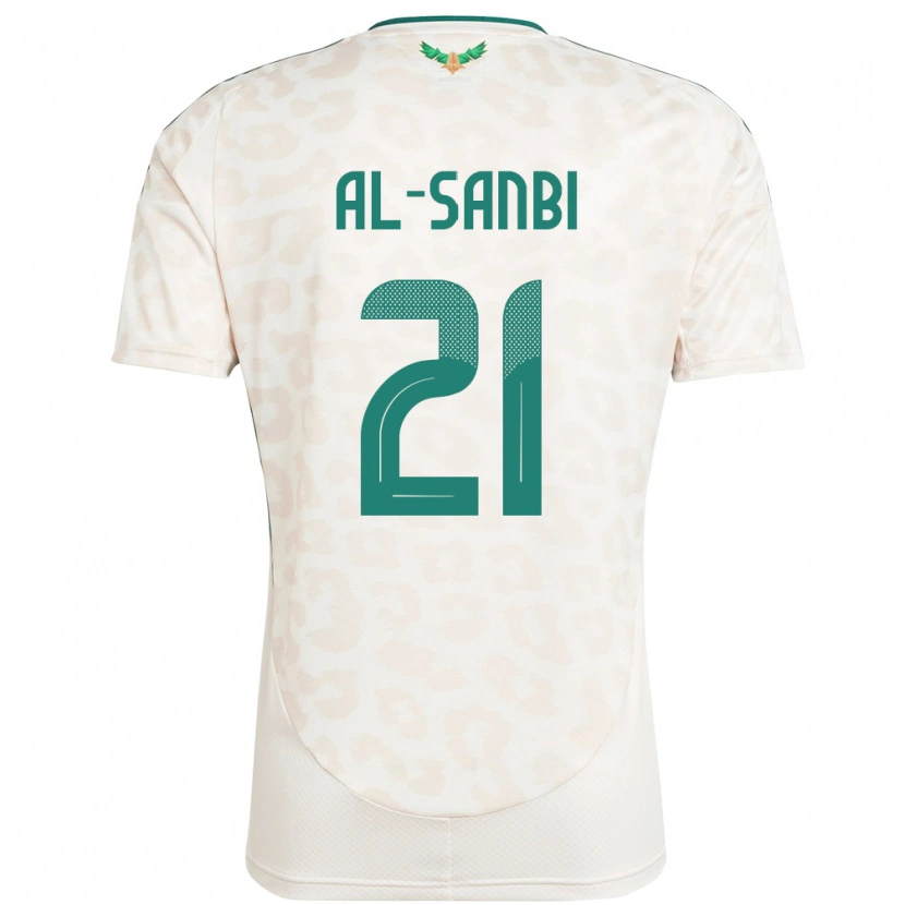 Danxen Mujer Camiseta Arabia Saudita Abdulrahman Al-Sanbi #21 Blanco 2ª Equipación 24-26 La Camisa México