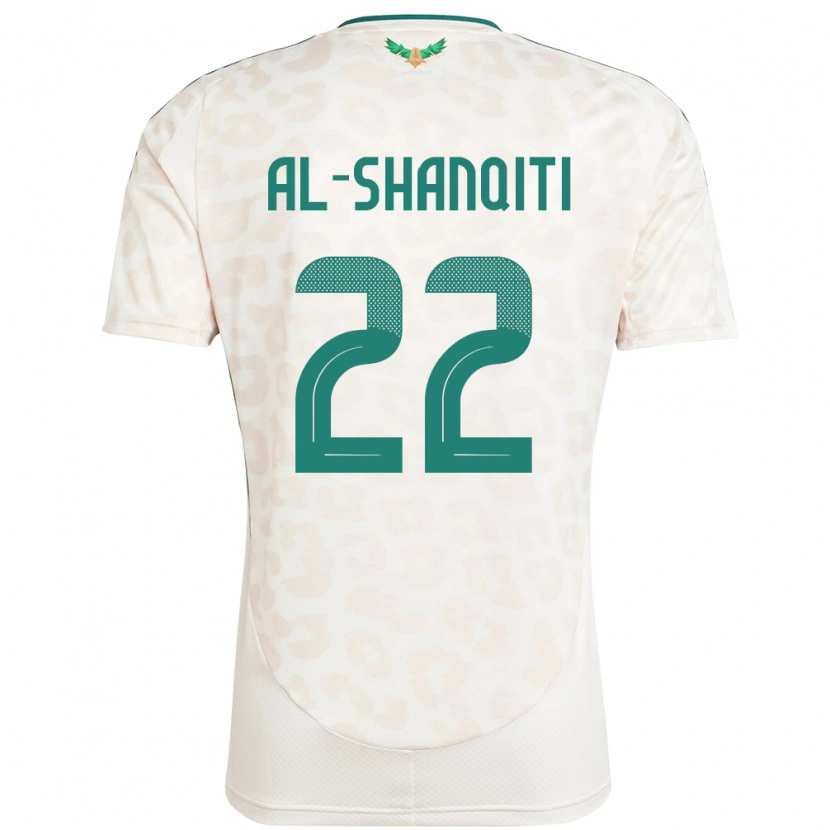 Danxen Mujer Camiseta Arabia Saudita Hamed Al-Shanqiti #22 Blanco 2ª Equipación 24-26 La Camisa México
