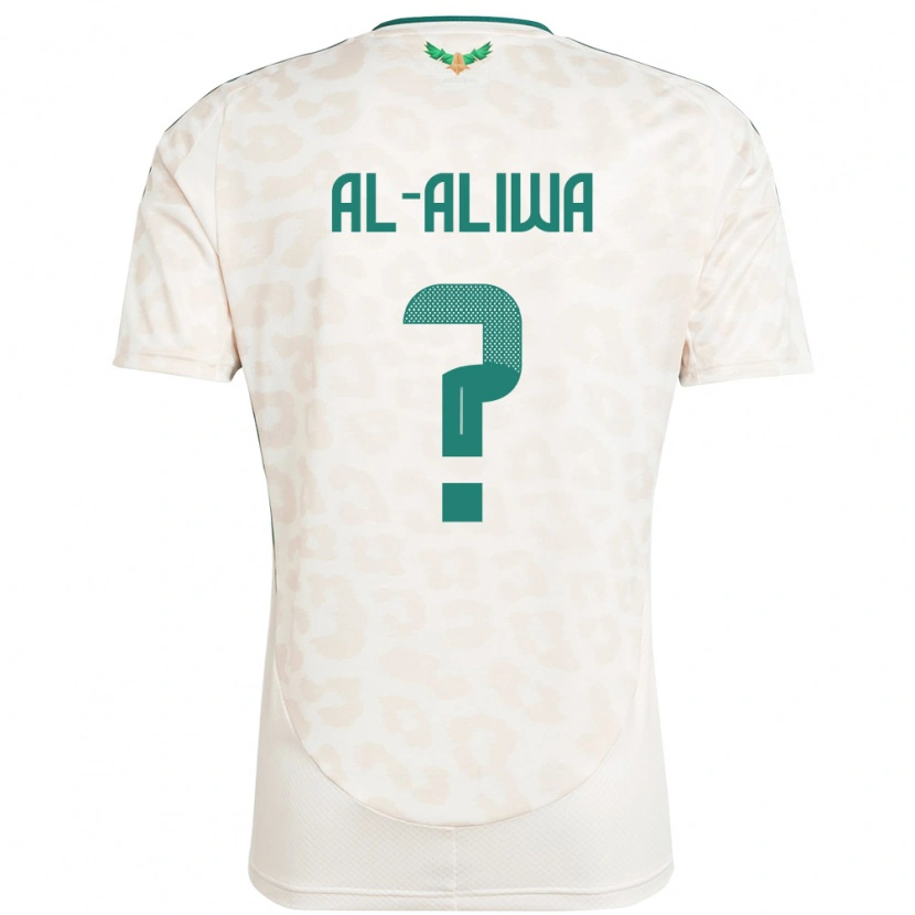Danxen Mujer Camiseta Arabia Saudita Abdulaziz Al-Aliwa #0 Blanco 2ª Equipación 24-26 La Camisa México