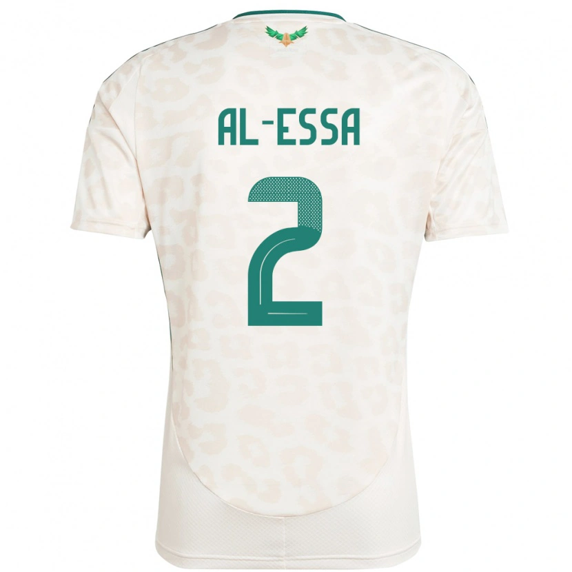 Danxen Mujer Camiseta Arabia Saudita Sultan Al-Essa #2 Blanco 2ª Equipación 24-26 La Camisa México