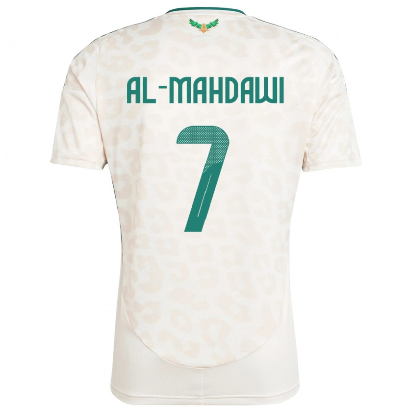 Danxen Mujer Camiseta Arabia Saudita Ali Al-Mahdawi #7 Blanco 2ª Equipación 24-26 La Camisa México