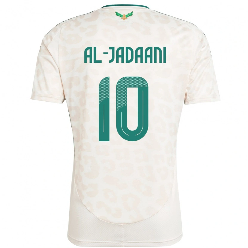 Danxen Mujer Camiseta Arabia Saudita Nawaf Al-Jadaani #10 Blanco 2ª Equipación 24-26 La Camisa México