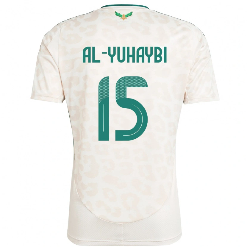 Danxen Mujer Camiseta Arabia Saudita Amar Al-Yuhaybi #15 Blanco 2ª Equipación 24-26 La Camisa México