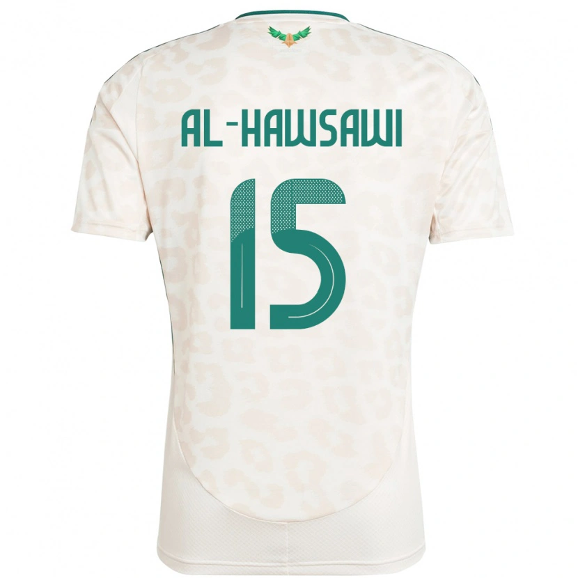 Danxen Mujer Camiseta Arabia Saudita Suhayb Al-Hawsawi #15 Blanco 2ª Equipación 24-26 La Camisa México