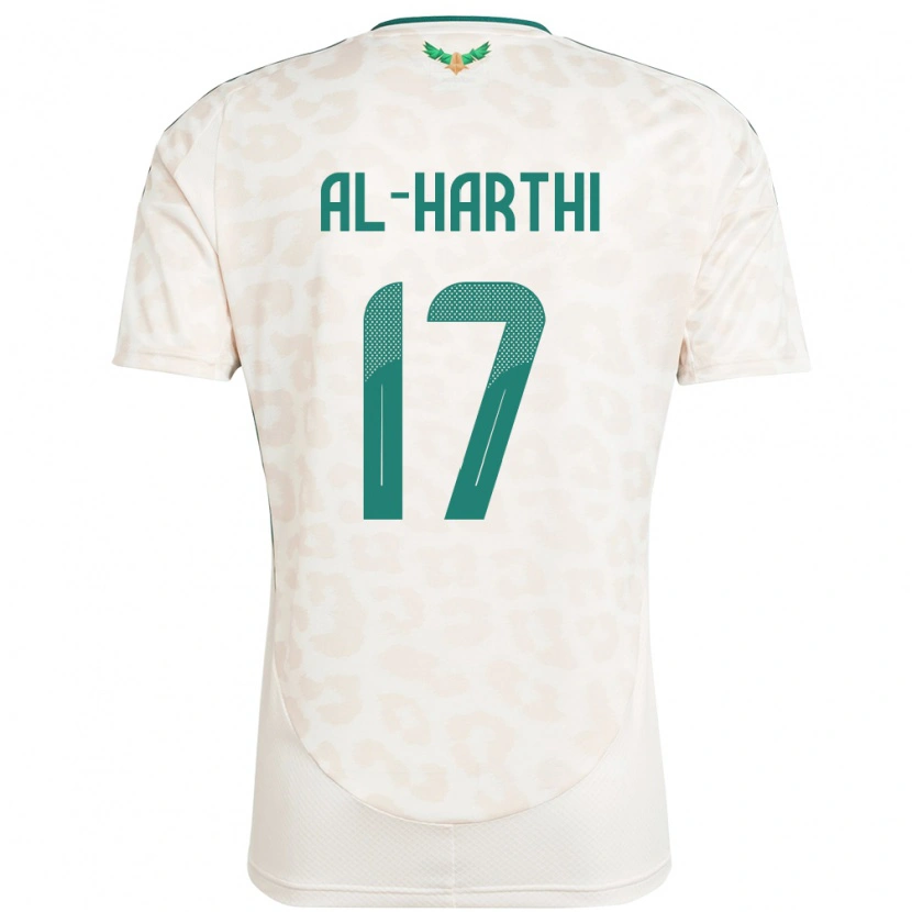 Danxen Mujer Camiseta Arabia Saudita Adel Al-Harthi #17 Blanco 2ª Equipación 24-26 La Camisa México