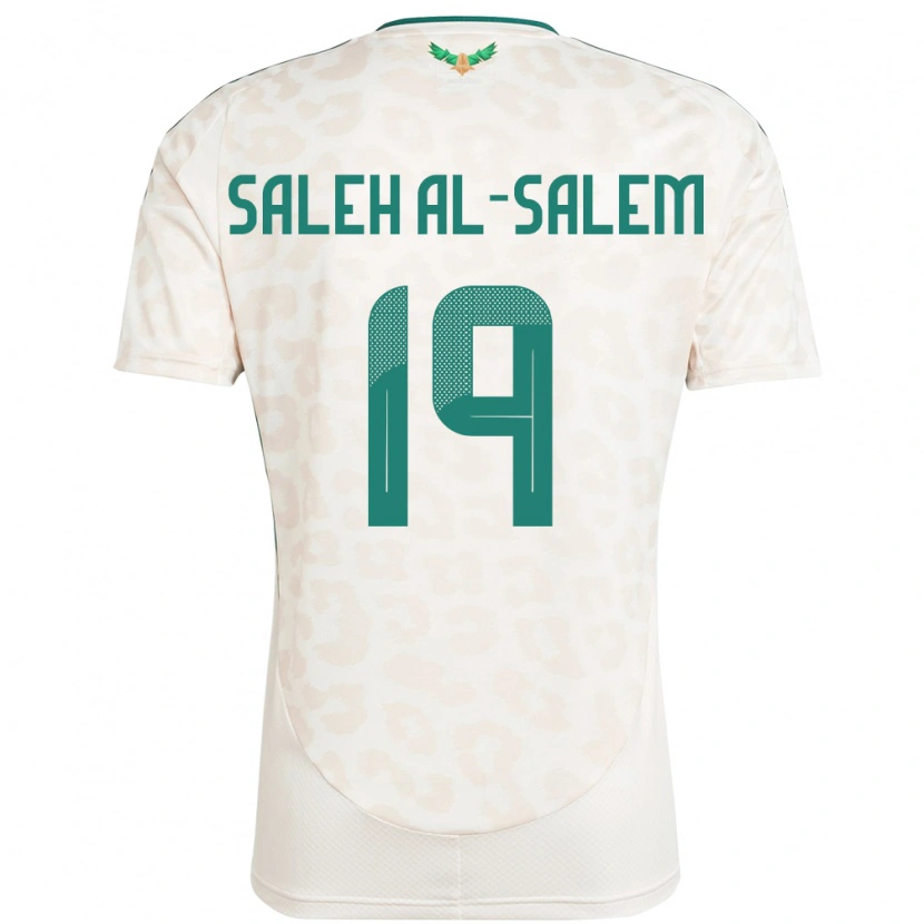 Danxen Mujer Camiseta Arabia Saudita Yousef Saleh Al-Salem #19 Blanco 2ª Equipación 24-26 La Camisa México