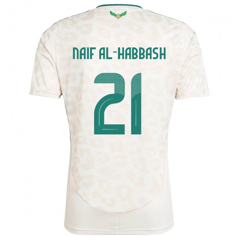 Danxen Mujer Camiseta Arabia Saudita Azzam Naif Al-Habbash #21 Blanco 2ª Equipación 24-26 La Camisa México