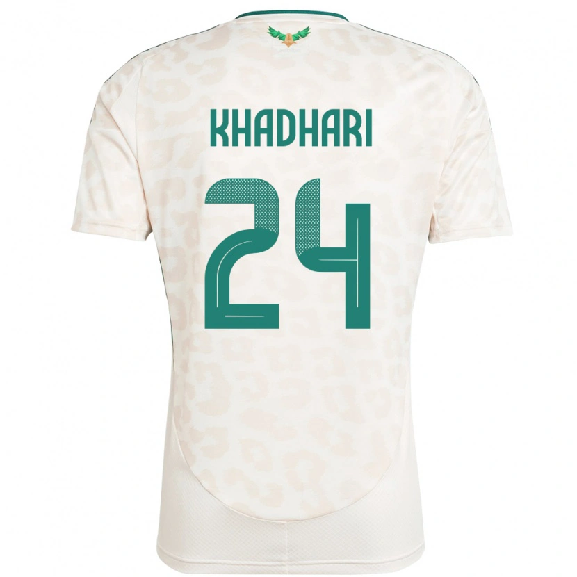 Danxen Mujer Camiseta Arabia Saudita Murad Khadhari #24 Blanco 2ª Equipación 24-26 La Camisa México