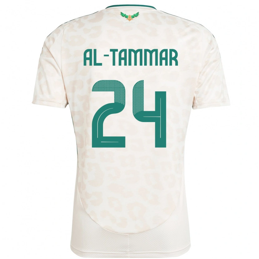 Danxen Mujer Camiseta Arabia Saudita Abdulaziz Al-Tammar #24 Blanco 2ª Equipación 24-26 La Camisa México