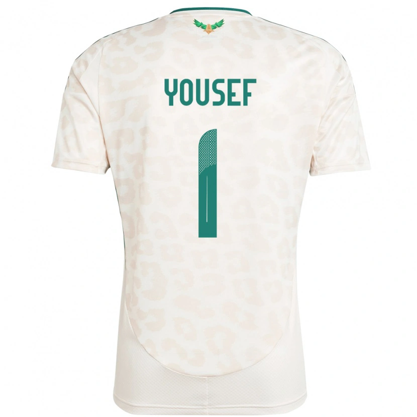 Danxen Mujer Camiseta Arabia Saudita Hamed Yousef #1 Blanco 2ª Equipación 24-26 La Camisa México