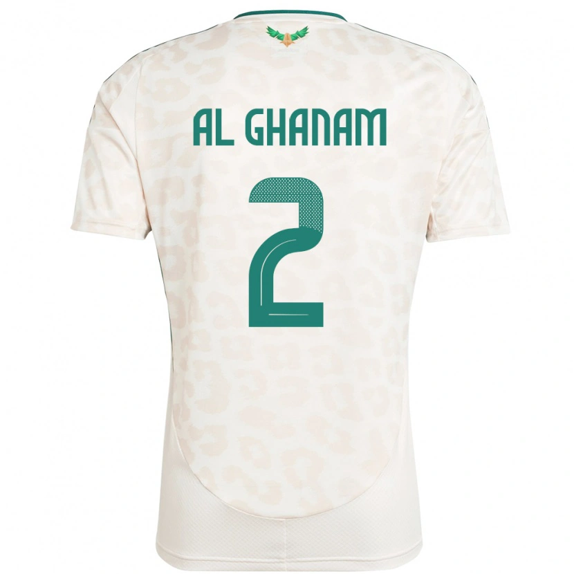 Danxen Mujer Camiseta Arabia Saudita Sultan Al Ghanam #2 Blanco 2ª Equipación 24-26 La Camisa México