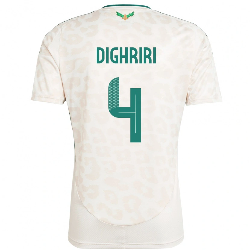 Danxen Mujer Camiseta Arabia Saudita Khalid Dighriri #4 Blanco 2ª Equipación 24-26 La Camisa México