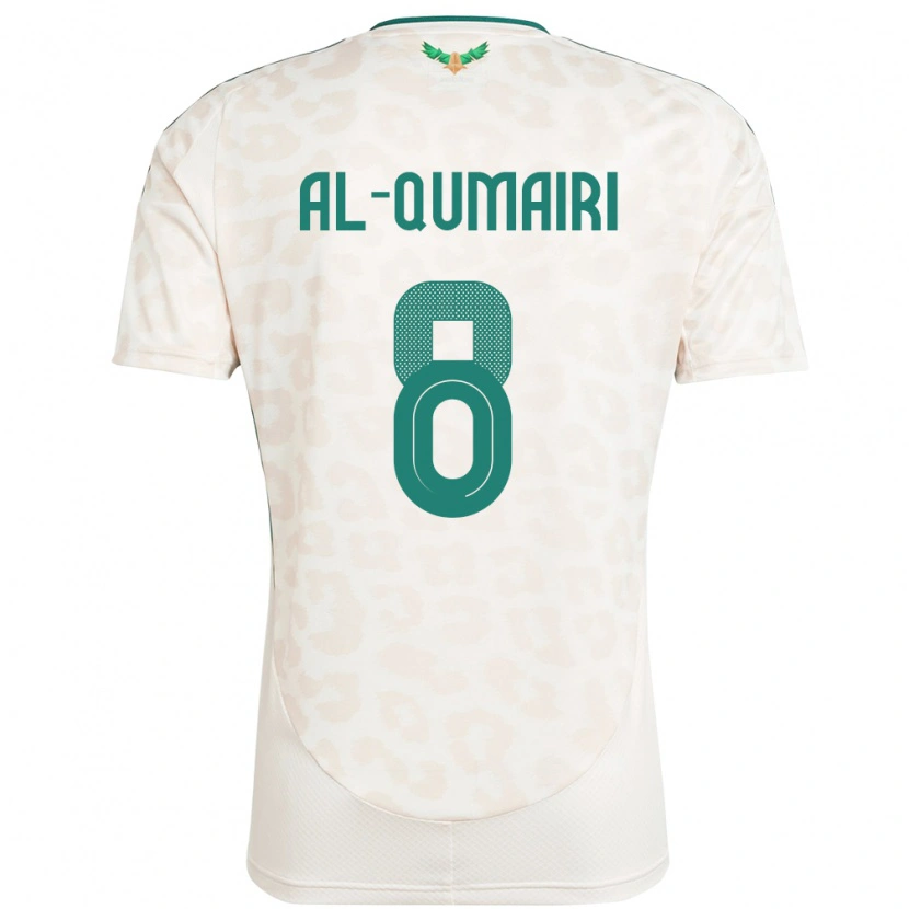 Danxen Mujer Camiseta Arabia Saudita Nawaf Al Qumairi #8 Blanco 2ª Equipación 24-26 La Camisa México