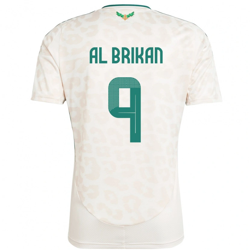 Danxen Mujer Camiseta Arabia Saudita Feras Al Brikan #9 Blanco 2ª Equipación 24-26 La Camisa México