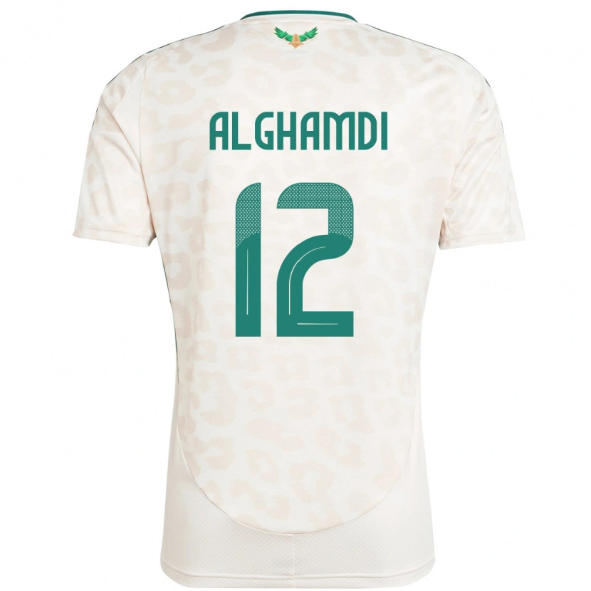 Danxen Mujer Camiseta Arabia Saudita Faisal Alghamdi #12 Blanco 2ª Equipación 24-26 La Camisa México