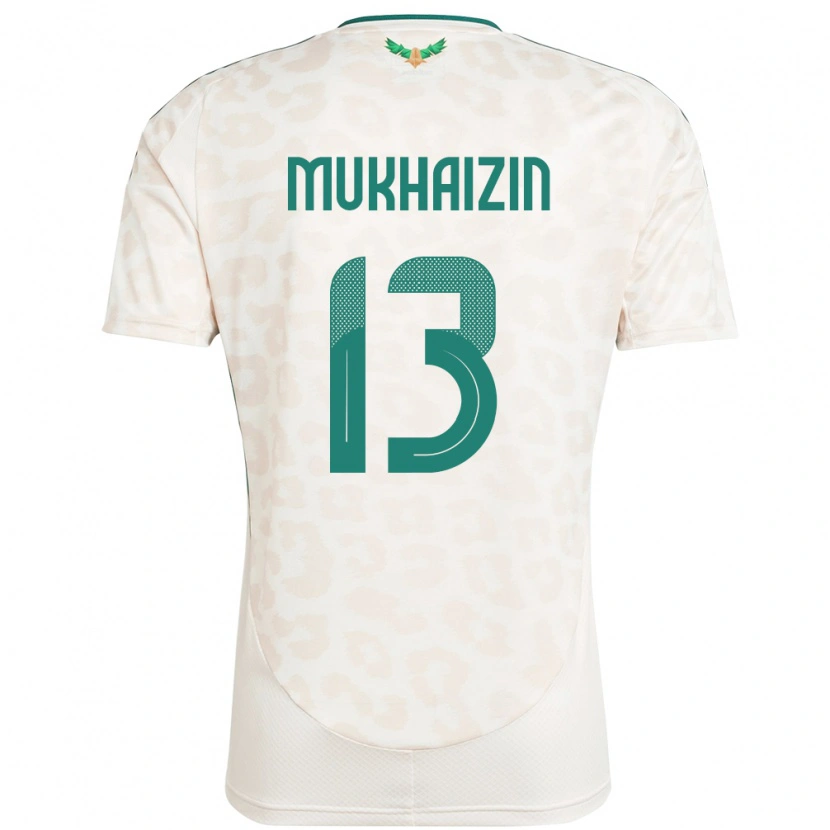 Danxen Mujer Camiseta Arabia Saudita Raghad Mukhaizin #13 Blanco 2ª Equipación 24-26 La Camisa México