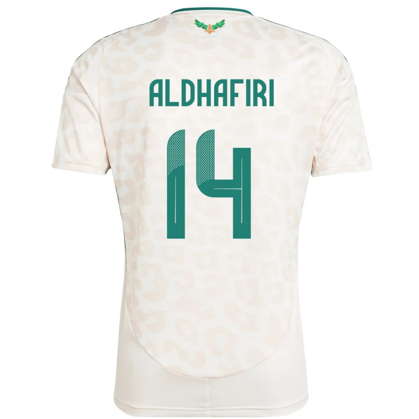 Danxen Mujer Camiseta Arabia Saudita Jathob Aldhafiri #14 Blanco 2ª Equipación 24-26 La Camisa México