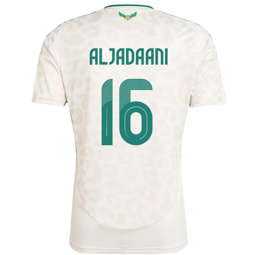 Danxen Mujer Camiseta Arabia Saudita Nawaf Aljadaani #16 Blanco 2ª Equipación 24-26 La Camisa México