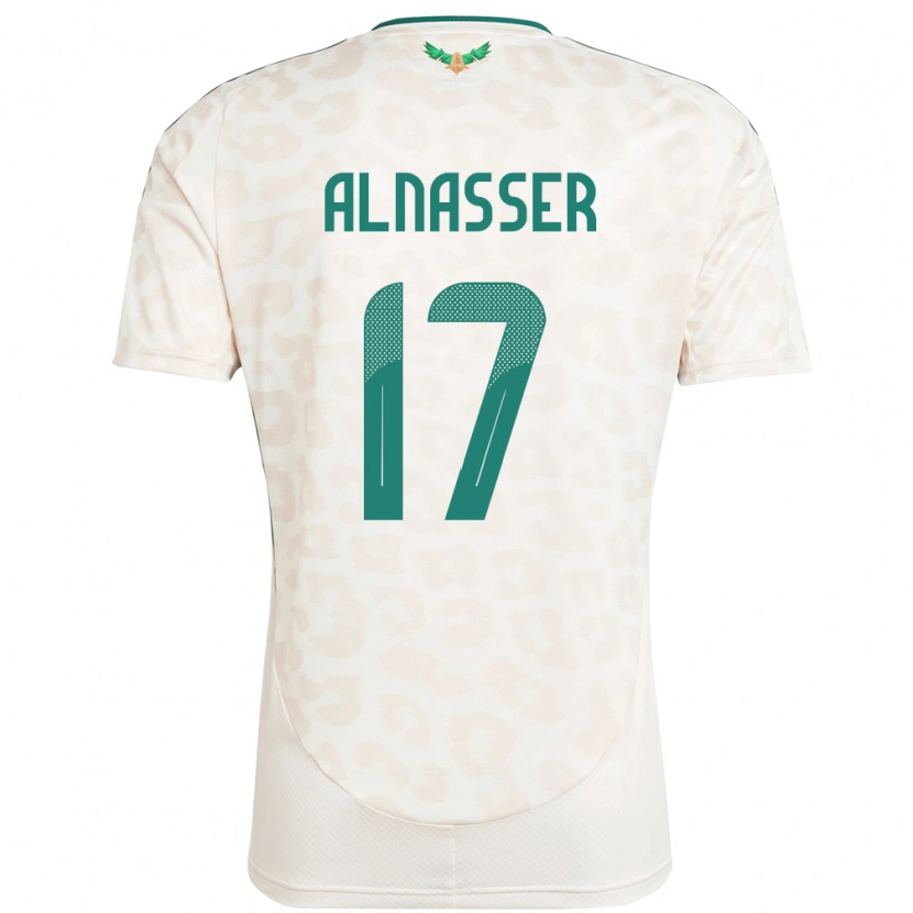 Danxen Mujer Camiseta Arabia Saudita Saad Alnasser #17 Blanco 2ª Equipación 24-26 La Camisa México