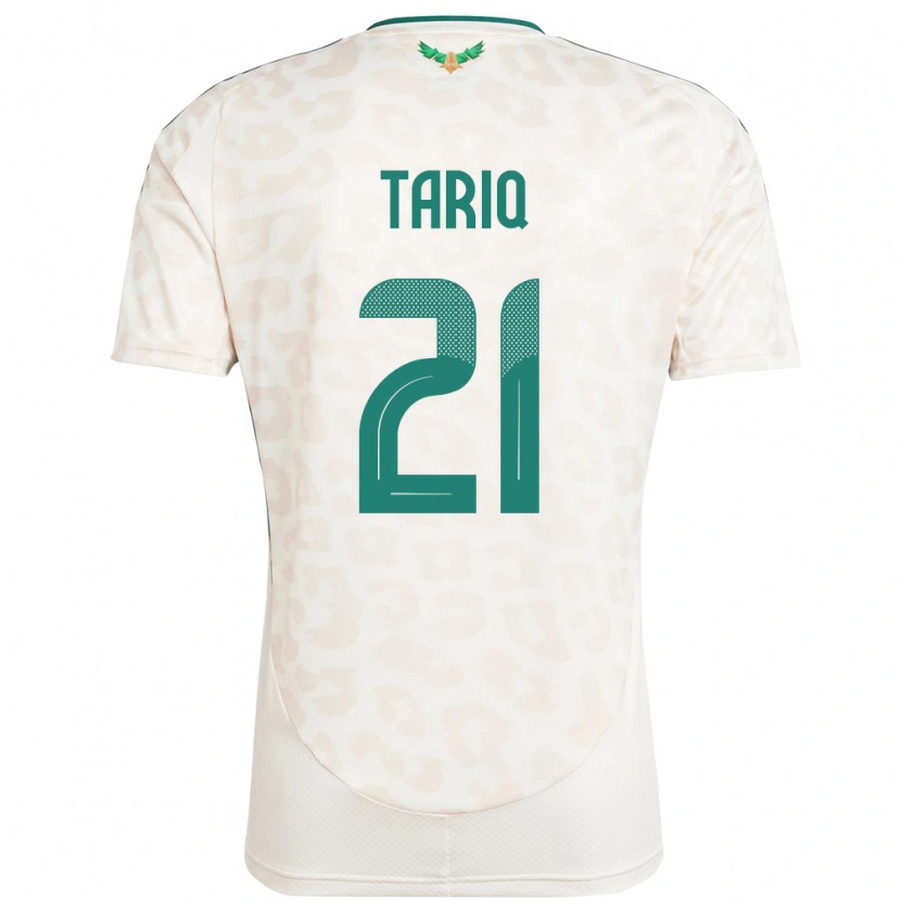 Danxen Mujer Camiseta Arabia Saudita Juri Tariq #21 Blanco 2ª Equipación 24-26 La Camisa México