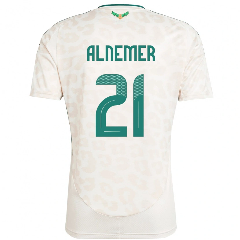 Danxen Mujer Camiseta Arabia Saudita Meshari Alnemer #21 Blanco 2ª Equipación 24-26 La Camisa México
