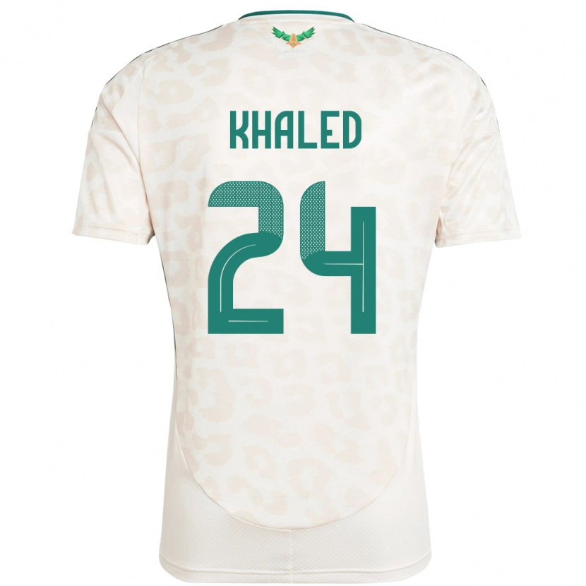 Danxen Mujer Camiseta Arabia Saudita Atheer Khaled #24 Blanco 2ª Equipación 24-26 La Camisa México