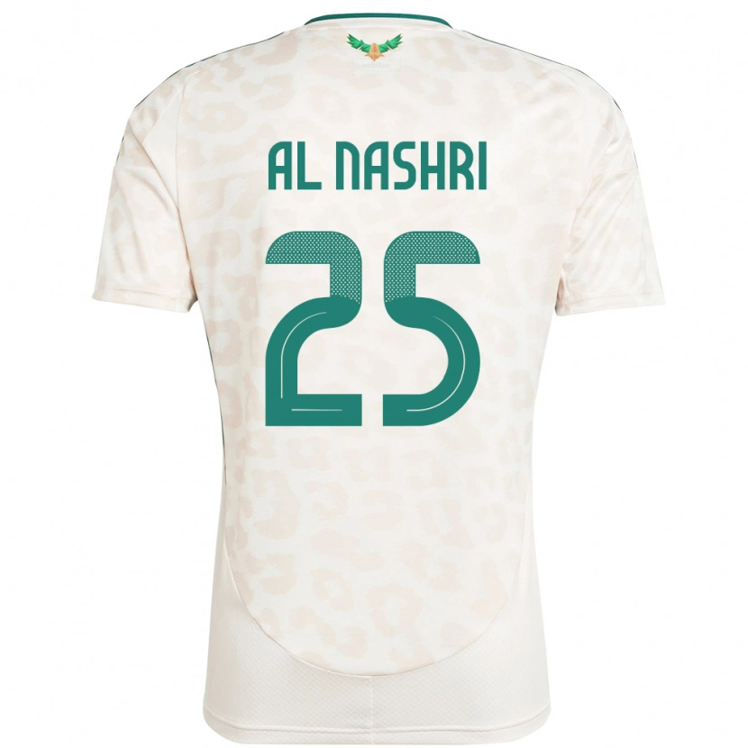 Danxen Mujer Camiseta Arabia Saudita Awad Al Nashri #25 Blanco 2ª Equipación 24-26 La Camisa México