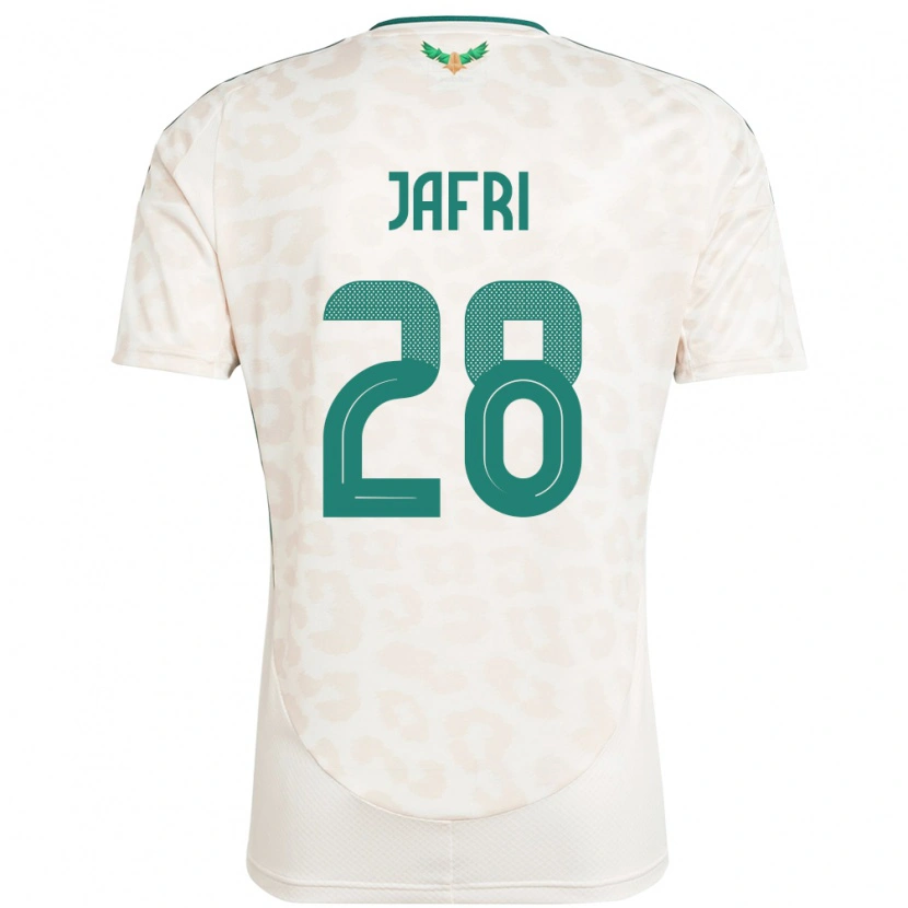 Danxen Mujer Camiseta Arabia Saudita Farah Jafri #28 Blanco 2ª Equipación 24-26 La Camisa México