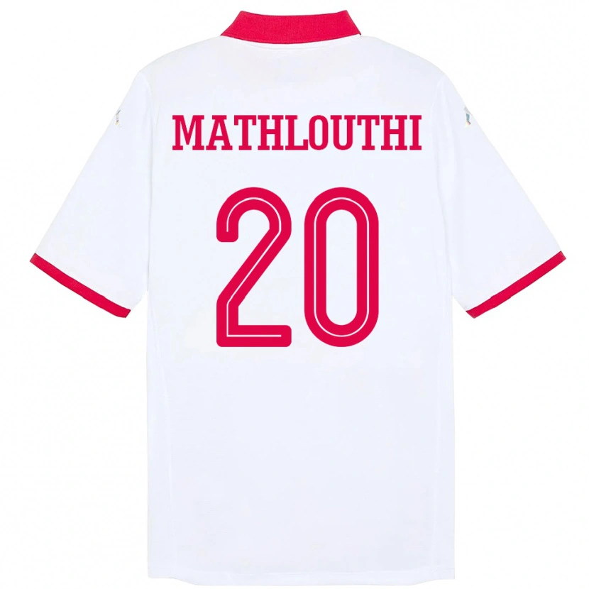 Danxen Mujer Camiseta Túnez Hamza Mathlouthi #20 Blanco 2ª Equipación 24-26 La Camisa México
