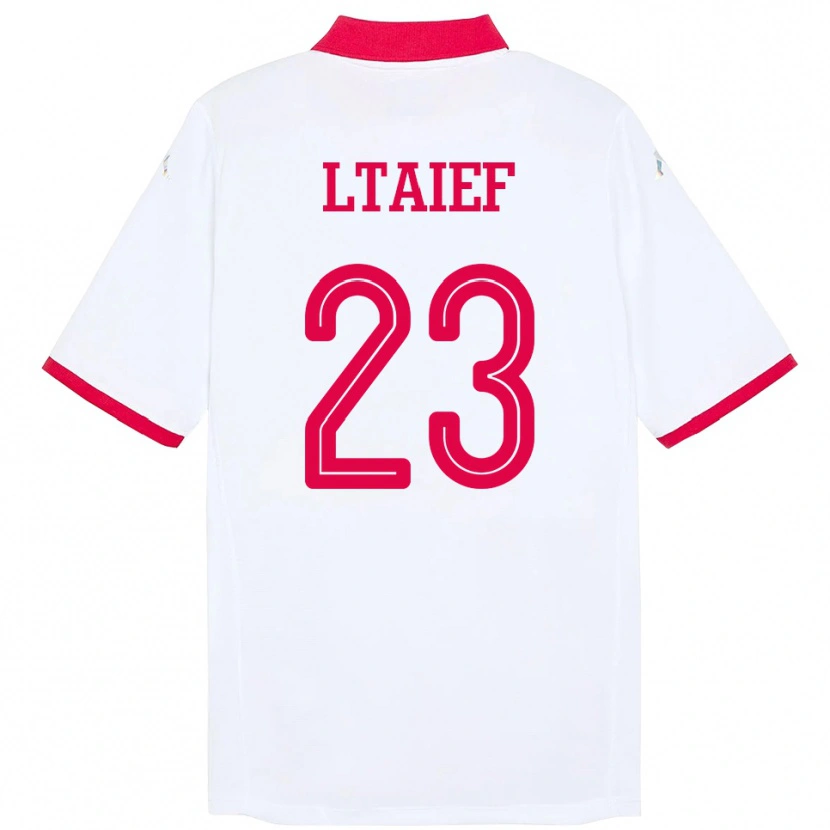 Danxen Mujer Camiseta Túnez Sayfallah Ltaief #23 Blanco 2ª Equipación 24-26 La Camisa México