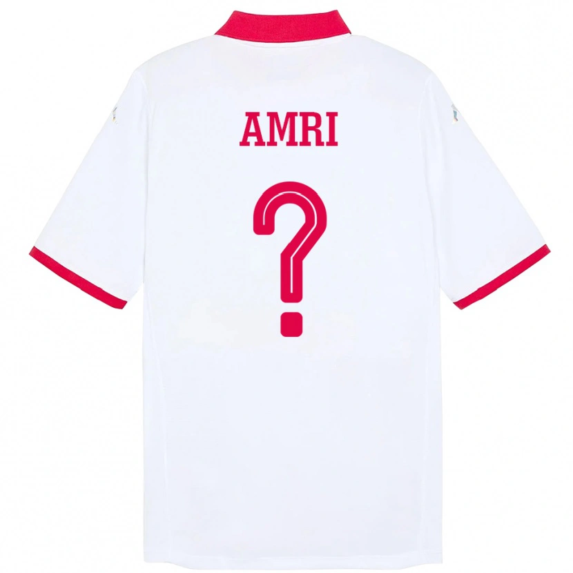 Danxen Mujer Camiseta Túnez Abdallah Amri #0 Blanco 2ª Equipación 24-26 La Camisa México