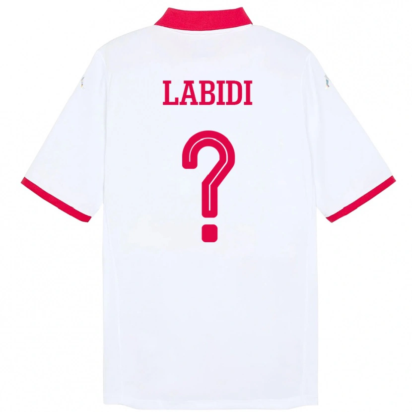 Danxen Mujer Camiseta Túnez Hamdi Labidi #0 Blanco 2ª Equipación 24-26 La Camisa México