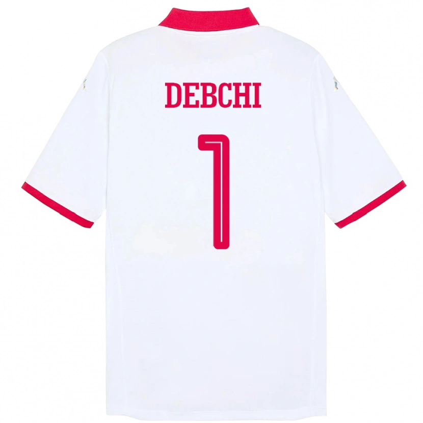 Danxen Mujer Camiseta Túnez Mohamed Sedki Debchi #1 Blanco 2ª Equipación 24-26 La Camisa México