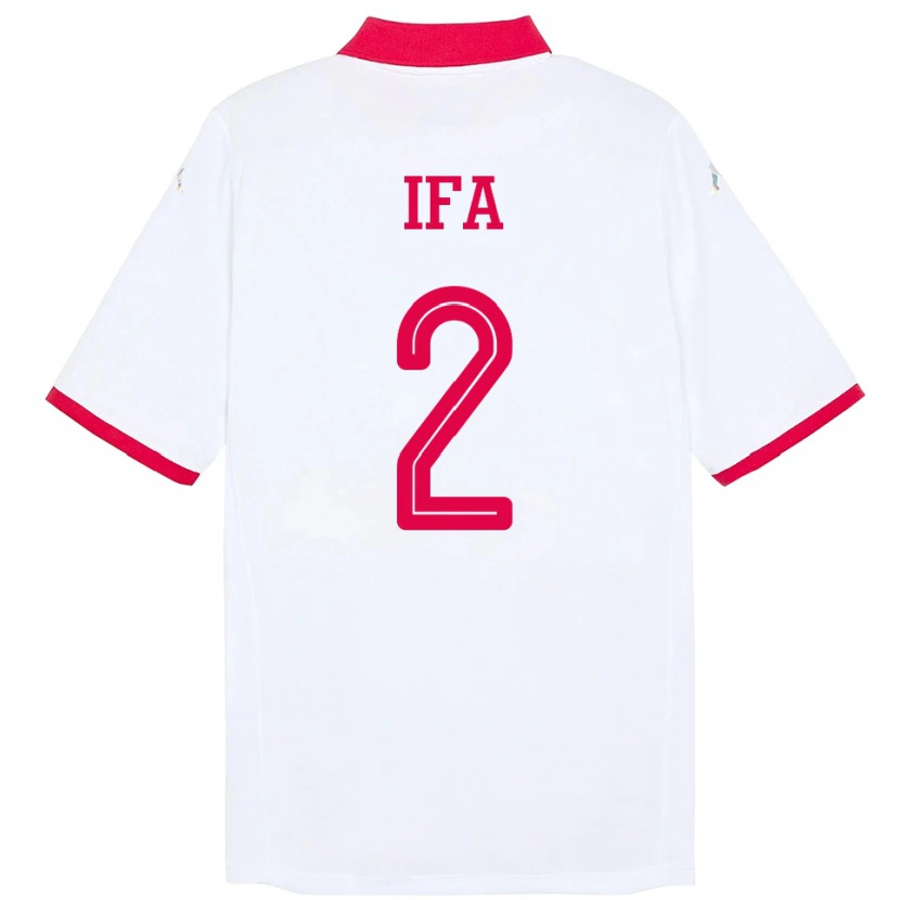 Danxen Mujer Camiseta Túnez Bilel Ifa #2 Blanco 2ª Equipación 24-26 La Camisa México