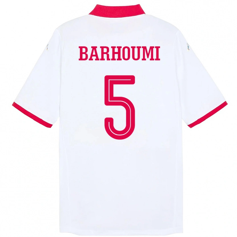 Danxen Mujer Camiseta Túnez Jasmina Barhoumi #5 Blanco 2ª Equipación 24-26 La Camisa México