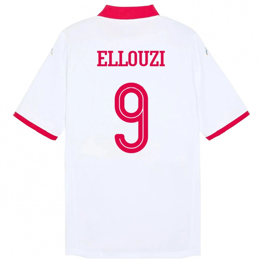 Danxen Mujer Camiseta Túnez Sabrine Ellouzi #9 Blanco 2ª Equipación 24-26 La Camisa México