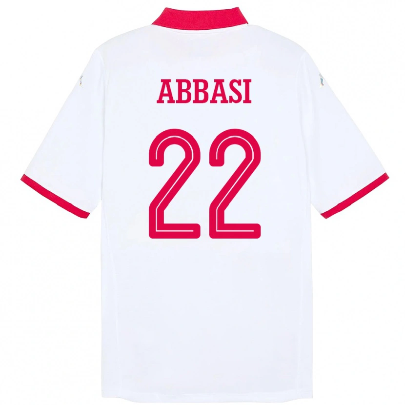 Danxen Mujer Camiseta Túnez Bechir Abbasi #22 Blanco 2ª Equipación 24-26 La Camisa México