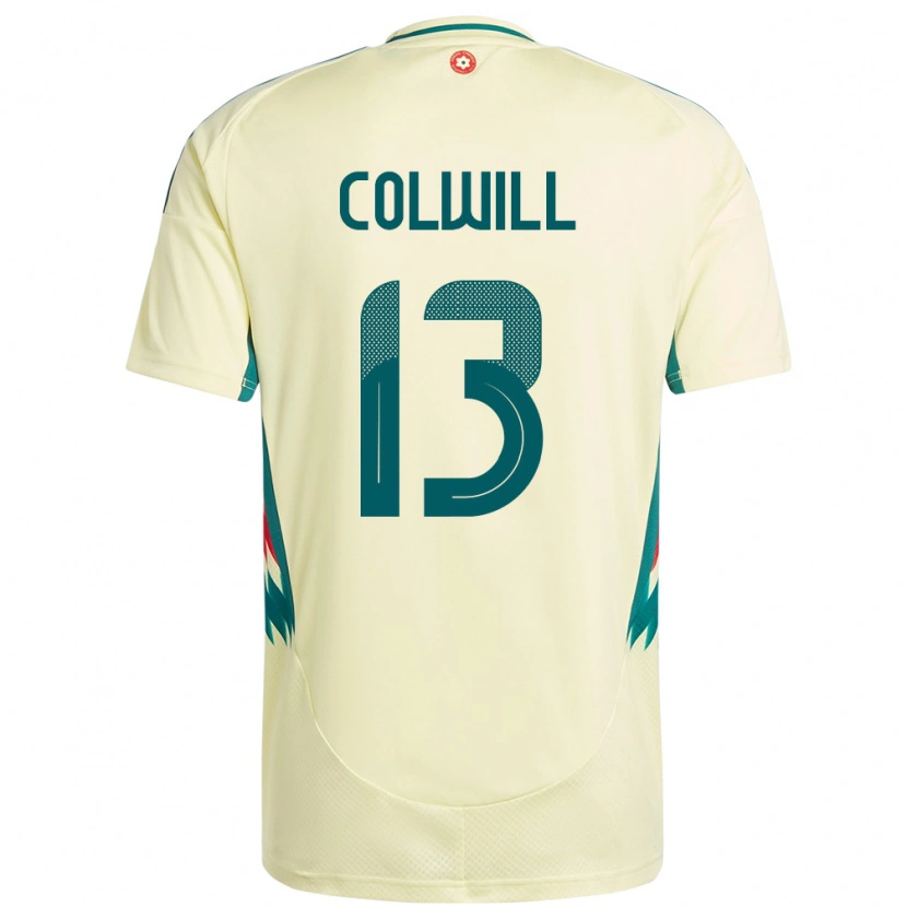 Danxen Mujer Camiseta Gales Rubin Colwill #13 Beige Amarillo 2ª Equipación 24-26 La Camisa México