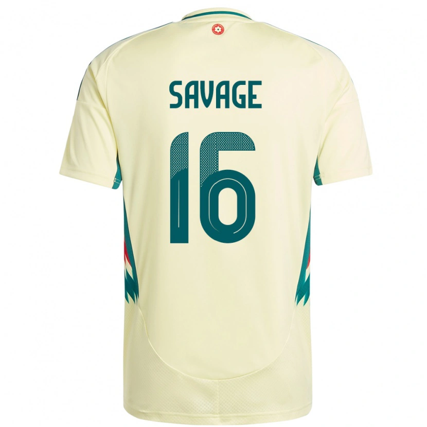 Danxen Mujer Camiseta Gales Charlie Savage #16 Beige Amarillo 2ª Equipación 24-26 La Camisa México