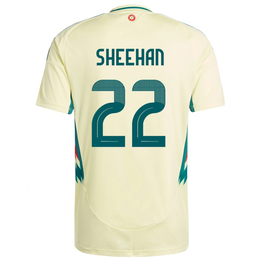 Danxen Mujer Camiseta Gales Josh Sheehan #22 Beige Amarillo 2ª Equipación 24-26 La Camisa México