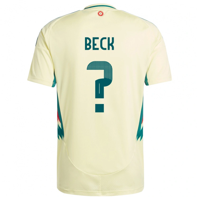 Danxen Mujer Camiseta Gales Owen Beck #0 Beige Amarillo 2ª Equipación 24-26 La Camisa México