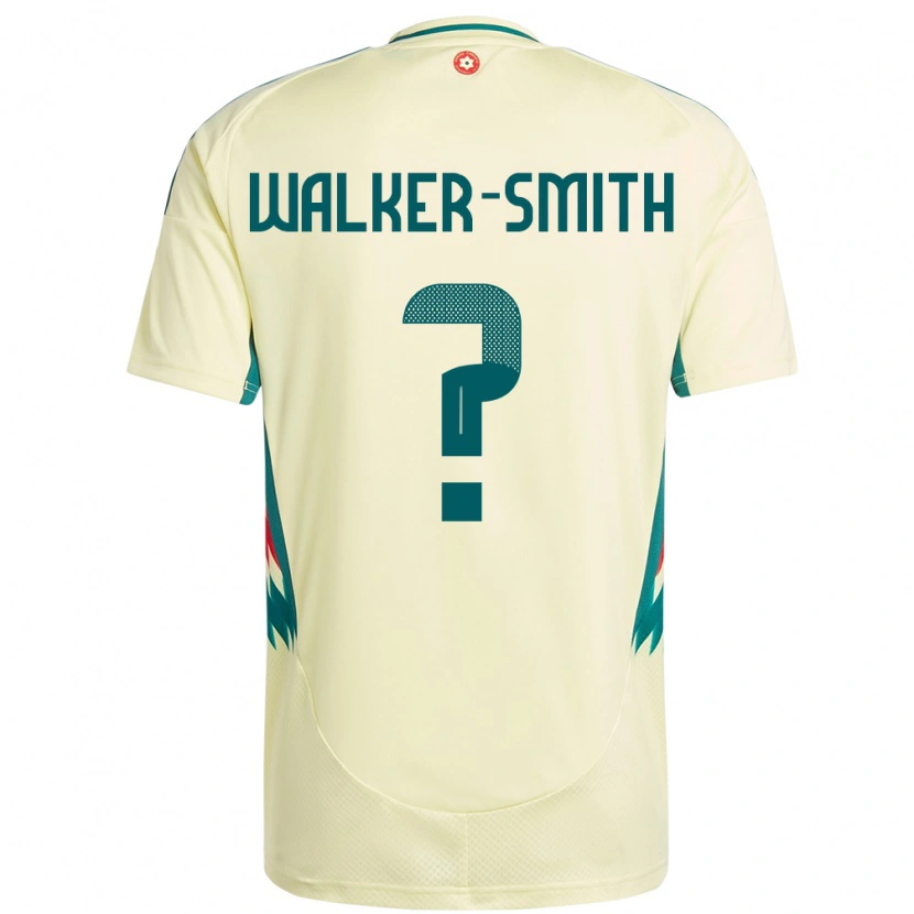 Danxen Mujer Camiseta Gales Charlie Walker-Smith #0 Beige Amarillo 2ª Equipación 24-26 La Camisa México