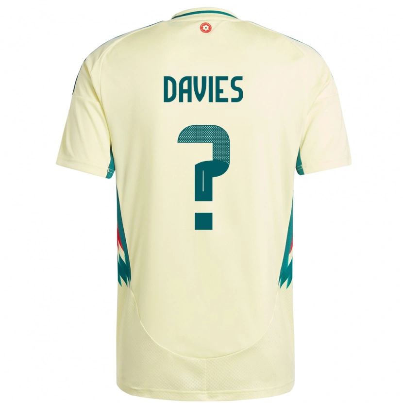 Danxen Mujer Camiseta Gales Isaac Davies #0 Beige Amarillo 2ª Equipación 24-26 La Camisa México