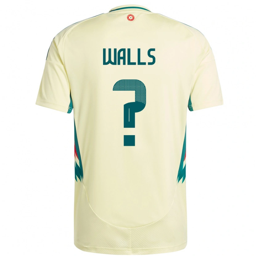 Danxen Mujer Camiseta Gales Archie Walls #0 Beige Amarillo 2ª Equipación 24-26 La Camisa México