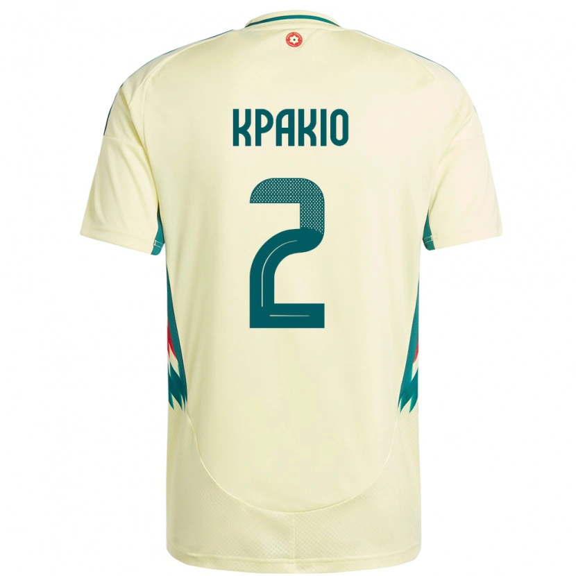Danxen Mujer Camiseta Gales Ronan Kpakio #2 Beige Amarillo 2ª Equipación 24-26 La Camisa México